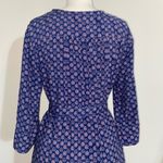 Faded Glory  Blue Orange Pink Sundress Midi Sleeve Dress Large 12 - 14 Photo 5