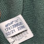 Aerie Green Sunday Soft Lace Up Oversized Hoodie French Terry Fleece Sweatshirt Photo 12