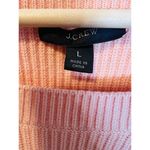 J.Crew Sweater Ribbed Stretch Crewneck Sweater Peach Large BJ580 Cable Knit Orange Photo 4
