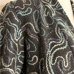 J Jill Women's Open Front Cardigan Sweater Abstract Swirls Wool Blend Size M Black Size M Photo 2