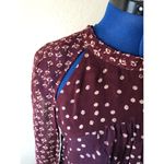 Isabel Marant  Maroon Shoulder Slits Crew Neck Blouse Photo 2