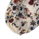 Free People  Wild Flowers Embroidery Blouse Sz S Cream Crepe Boho Western Gypsy Photo 6