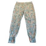 Hurley  Women’s Lounge Sleep Pant Size Large Floral Green Orange Drawstring Soft Photo 1