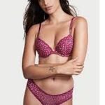 Victoria's Secret  Sexy Tee Push-Up Leopard Lace Bra Size 36 B Photo 1