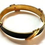 Monet black and gold tone bangle bracelet Photo 2
