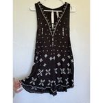 Free People Intimately  Black Tank Flowy Cut Out V Neck Sequin Romper‎ X Small Photo 5