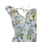 Adelyn Rae ruffle floral midi open back sky blue dress sz M Photo 6