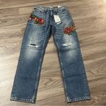 ZARA  Basic Dept. Rose Denim Relaxed Women’s Jeans; size 32 Photo 3