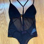 Edikted Black Open Back Mesh Bodysuit Photo 0