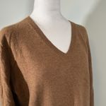 J.Crew Wool Blend V Neck Sweater XL Brown Camel Photo 2