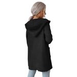 SheIn 🔃Black Dual Pockets Hooded Duster Cardigan Photo 1