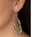 Paparazzi Beyond Your Gleams Silver Earrings (299) Photo 0