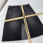 joe's jeans  Skirt Womens 28 Washed Black Denim High-Rise‎ Nerine Raw Hem Slit Photo 10