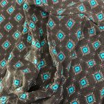 Torrid Wide Leg Diamond Print Black Turquoise Palazzo Trouser Capri Pants Size 2 Photo 3