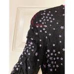 Topshop Black Stars Lace Long Sleeve Cinched Fitted Party Club Fun Mini Dress Photo 5
