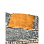 Madewell The Perfect Vintage Wide Leg Jeans Blue Denim Leather Patch Size 27 Photo 3