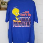 Looney Tunes  Vintage Y2K NWOT Tweety Blue Tee XL Photo 2