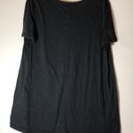 Love Riche black long tunic short sleeve shirt top T-shirt seam front printed M Photo 2