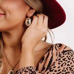 Kendra Scott Anna Vintage Gold Drop Earring In Black Pyrite Photo 0