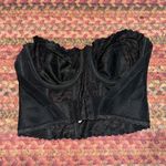 VINTAGE SEXY BLACK LACE BUSTIER CROP CORSET TOP Size undefined Photo 1