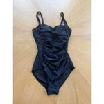 Ekouaer  Women's One Piece Swimsuit Size XS Black Ruched‎ Tummy Control Classic Photo 1