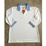 Sport Haley Sz. XXL NWT Women’s White Golf Polo Blue Collar Stretch Athletic Photo 0