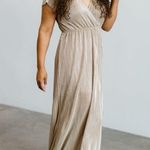 Baltic Born  Athena Pleated Maxi Dress In Gold Photo 3