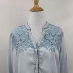Holding Horses Denim Western Embellished Lace Button Up Women’s Long Sleeve Photo 1