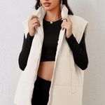 Amazon White Oversized Puffer Vest Photo 4