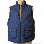 Reversible Quilted/Faux Sherpa Vest Blue Size L Photo 2