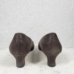 Salvatore Ferragamo  Pumps Womens 9.5 AA Brown Calf Leather Block Kitten Heel Photo 9