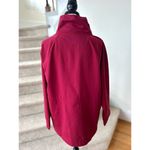 Lou & grey Burgundy Mock Neck Kangaroo Pocket Athletic Sweatshirt Photo 3