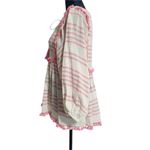 Zimmermann  Size 1  Valour Stripe Blouse $480 Pink Pom Pom Tassel Photo 4