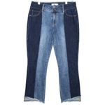 CAbi  hi-low crop two tone jeans, released hem, highwaisted size 16 plus size Photo 3