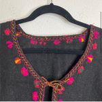 Vintage Vrikke Norwegian Hand Embroidered Trim Wool Jacket Open Tie Closure L Size L Photo 1