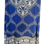 JM Collection  Blue and Black Patterned Dress with rhinestones Photo 3