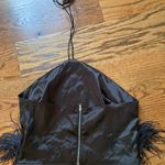 Feather Halter Top Black Photo 1