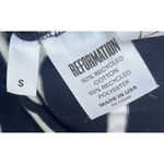 Reformation Junia Knit Dress Navy White Striped Short Mini Tunic Small Coastal Photo 6