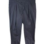 United Colors Of Benetton Stile Benetton Pants Women US 10 Blue Cotton High Waist Pleated Trousers Classic Photo 0