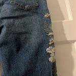 NWT Style and Co Flower Embroidered Cute Straight Crop Jeans Blue Size 12 Photo 7