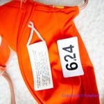 New! Set! Zulu & Zephyr Free People Tie Curve Brief Bikini, size 4‎ Orange Photo 15
