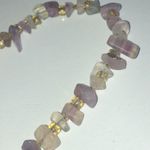 14kt GF Gold Filled Amethyst Purple Semi Precious Stone Boho Beaded Necklace Photo 3