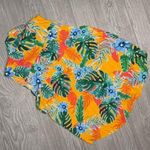 Beach lunch lounge Floral tropical Hawaiian sleeveless tank top shirt tie front Photo 4