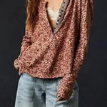 Free People We The Free Girl Meets Boy Floral Henley Photo 0