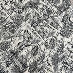 Ann Taylor VTG LOFT Paris toile Black and White France Print A-Line Midi Dress Vintage Photo 2