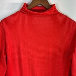 Duluth Trading S'no Sweat Turtleneck Sweater Large Women Orange Stripe Coolmax Photo 1