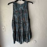 Free People Top Womens Small Blue Floral Boho Sleeveless Ruffle Tiered Summer Photo 7