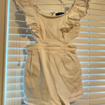 Jealous Tomato White Denim Romper  Photo 0