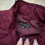 J.Crew  Mercantile Burgundy Red Ruffle Trim Preppy Quilted Vest Size Small Photo 3