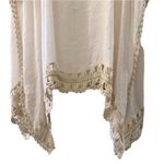 Altar'd State Altar’d State Cream Crochet Trim Midi Boho Festival Kimono Kaftan XS Coverup Photo 3
